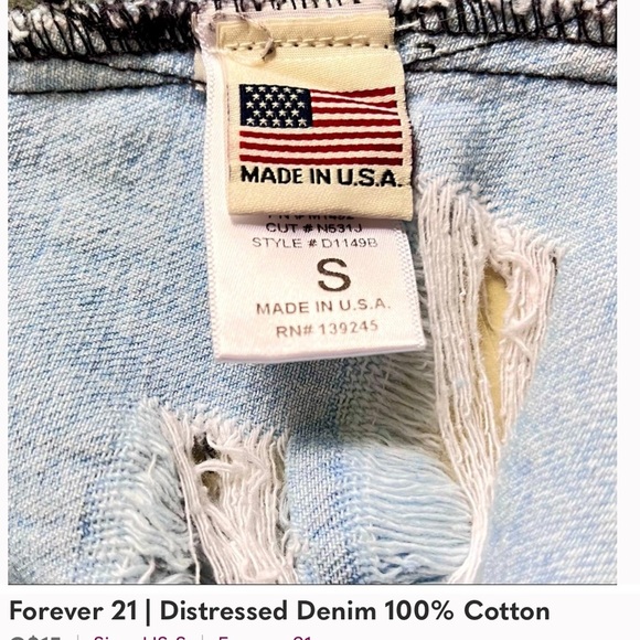 Denim jeans dress distressed mini sleeveless, - Picture 2 of 5